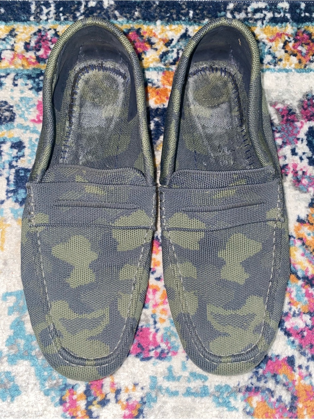 Rothy's Men's Forest Camo The Driving Loafer Shoes Size 11.5